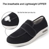 Women's Wide Width Elderly Shoes, Adjustable Hook and Loop Closure Anti-Slip Breathable Lightweight, Swollen Feet Walking Sneakers - 3 of 4
