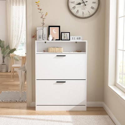Storage Cabinet, Accent Cabinet with Solid Wood Feet