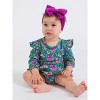 RuffleButts Baby Toddler Girls Long Sleeve Flutter Bubble Romper - 4 of 4