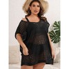 Women's Plus Size V-Neck Split Swimsuit Cover-Up Loose Bathing Suit Regular - image 2 of 4