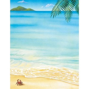 Tropical Beach Stationery Paper - 80 Sheets - 1 of 1