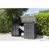 Toomax Storer Plus XL 44 Cubic Foot Resin Weather Resistant Outdoor Horizontal Storage Shed Cabinet for Trash Cans and Yard Tools (2 Pack) - 3 of 3