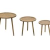 Rattan Wood Accent Table Set of 3 – Natural Frame Design – 24 Inch Height – For Boho Living Spaces – By Melrose - 3 of 3