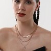 SOHI Women's California Gold The Halo Snakechain Multi-Layer Necklace - 4 of 4