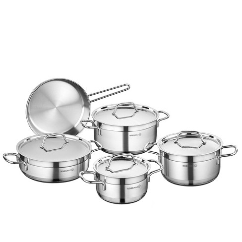 Nevlers 10-Piece Pots & Pans Set  Premium Grade Stainless Steel