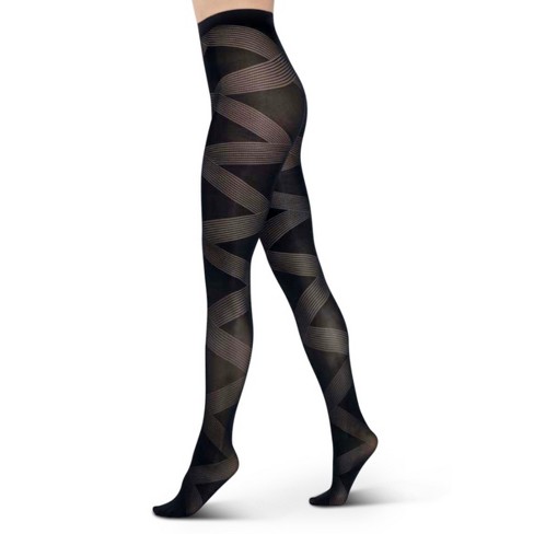 LECHERY Women's Checkered Tights (1 Pair) - S/M, Black