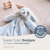 Bearington Baby Waggles Snuggler, 15 Inch Blue Puppy Dog Plush Stuffed Animal Security Blanket Lovey for Babies - 3 of 4