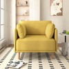 Modern Upholstered Accent Chair, Comfy Single Sofa Armchair with Sturdy Wooden Frame and Legs for Living Room or Bedroom - 2 of 4