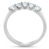 Pompeii3 1/2 Ct Five Stone U Prong EX3 Lab Created Diamond Wedding Ring 14k White Gold - 3 of 4