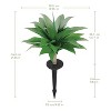 2 Pack 21.6in Artificial Agave Plant Ground Stake – 32 Leaves Faux Outdoor Desert Succulent for Garden, Patio Landscaping Yard Decoration - 3 of 4