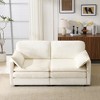 KWPZQEB Modular Cloud Sofa, Corduroy Floor Sofa with Pillows, Comfy Cloud Couch, Modular Sectional Sofa for Living Room, White - 2 of 4