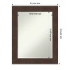 Amanti Art Wildwood Brown Petite Bevel Bathroom Wall Mirror 29 x 23 in. - 4 of 4