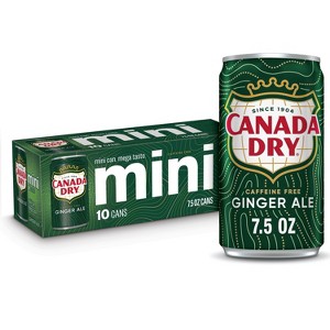 Canada Dry Ginger Ale Soda - 10pk/7.5 fl oz Mini Cans - 1 of 4