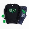 Simply Sage Market Women's Graphic Sweatshirt Lucky Mama Varsity Clover - 3 of 3