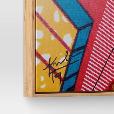 30" x 30" Colorful Geometric Pattern Portrait Canvas with Polystyrene Frame