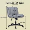 CAVINAS Armless Desk Chairs with Wheels, Swivel Office Chair with Wide Seat, Vanity Chair, Adjustable Swivel Computer Task Chairs, Desk Chair Comfy - 2 of 4