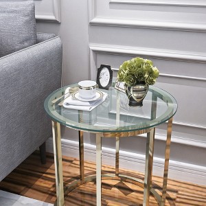 20" Inch Round Tempered Glass Table Top Clear Glass 1/4" Inch Thick Flat Polished Edge，Transparent - 1 of 4