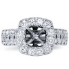Pompeii3 1ct Cushion Halo Engagement Ring Setting 14K White Gold - 2 of 4