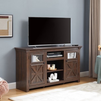 NicBex TV Stand for 65 Inch TV with 2 Storage Cabinets,TV Entertainment Center with Open Shelves,Modern TV Console Table for Living Room