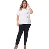 Agnes Orinda Women's Plus Size Lightweight Soft Short Sleeve Round Neck Cotton Linen Casual T-Shirts - 4 of 4