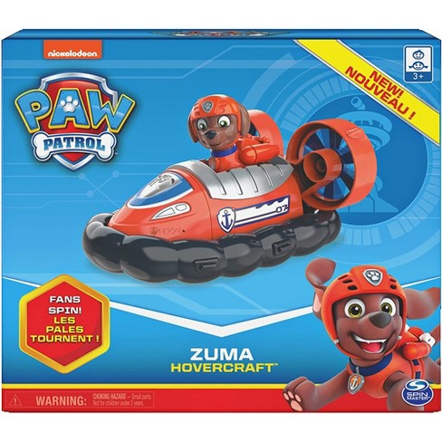 Paw Patrol, Zuma's Hovercraft Vehicle With Collectible Figure, For Kids  Aged 3 And Up : Target