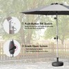 Maggift Outdoor Patio Umbrella with 8 Sturdy Ribs, Push Button Tilt and Crank, Waterproof, UV-Resistant Uitable for Garden, Gray, 120"*120"*97.2" - 4 of 4