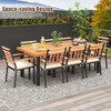 Tangkula 9 PCS Patio Dining Set w/ Soft Cushions and 1.9" Umbrella Hole for Garden - 3 of 4