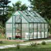 Polycarbonate Walk-in Greenhouse with Aluminum Frame, Lockable Door and Adjustable Roof Vent,Green Houses for Outside Garden Backyard 8*10FT - 2 of 4