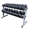Body Solid 2 Tier Heavy Duty Dumbbell Rack with Optional Kettlebell Medicine Ball and Weight Plate Storage - 2 of 2