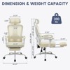 Ergonomic Office Chair - Home Desk Chair with Footrest, High-Back Mesh Computer Chair with Headrest Adjustable Lumbar Support - 2 of 4