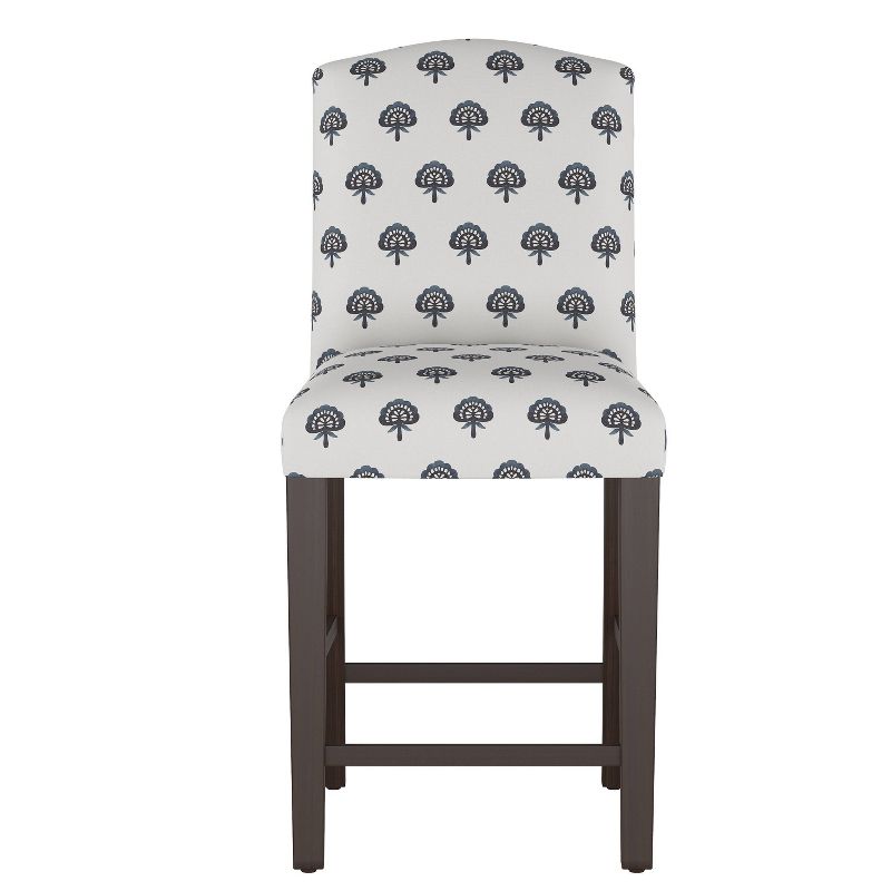 Skyline Furniture Alex Camel Back Counter Height Barstool with Botanical Print, 3 of 8