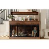 APRILSOUL 55.1" Dog Crate, Heavy Duty for Large/2 Medium Dogs, 2 Drawers & Shelves, TV Stand End Table with Divider Locks - 2 of 4