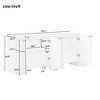 U-Style Four-Door Cabinet with Vertical Stripes and Wavy Design, Perfect for Hallways, Entryways, and Living Rooms - 4 of 4