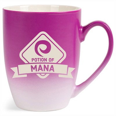 100 North Magic Potion 10 Ounce Pink and White Two Toned Ombre, Comfortably Fits Your Hands, Ceramic Tea Coffee Cup Mug, Potion Of Mana