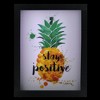 Northlight 9” LED Lighted 'Stay Positive' Pineapple Framed Light Box - 3 of 4