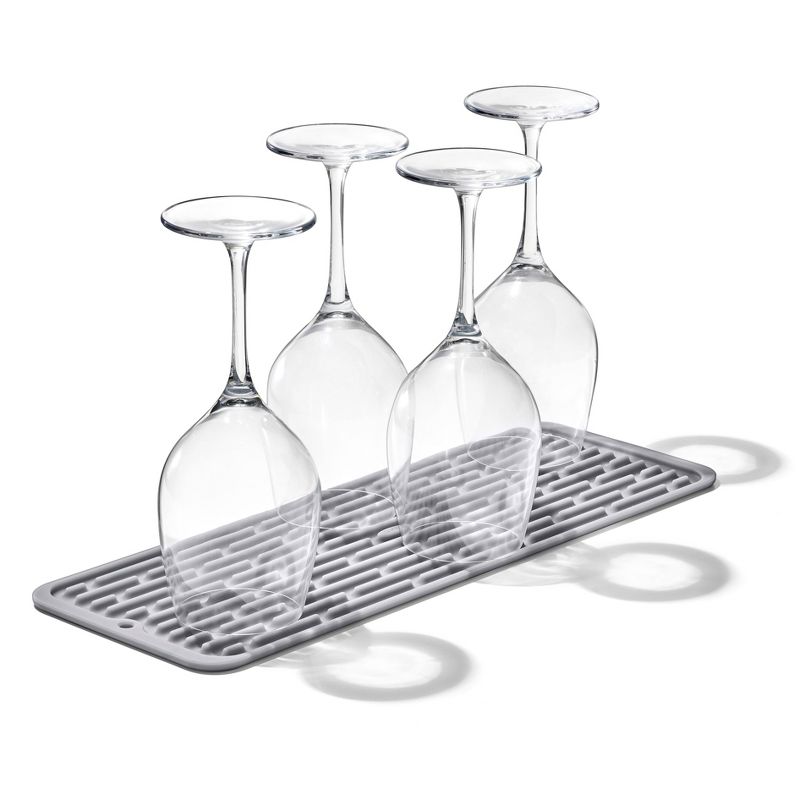 OXO Silicone Wine Glass Drying Mat, 3 of 8