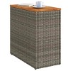 vidaXL Garden Side Table Grey Poly Rattan Small Durable - 4 of 4