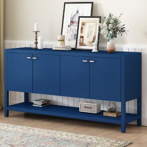 Kumasinova Functional Console Table with Storage,4-Door Entryway Table with Bottom Shelf,American Design Sofa Table for Living Room,Hallway&Entrance - 1 of 4