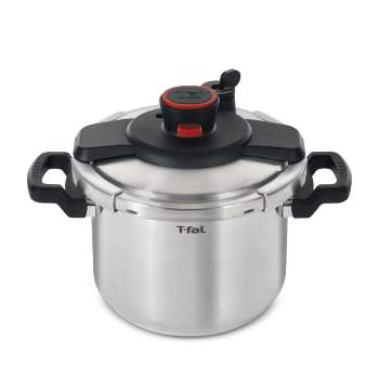 T-fal 6.3qt Pressure Cooker, Clipso Stainless Steel Cookware
