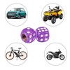 Unique Bargains Universal Car Dice Shape Wheel Tyre Tire Valve Air Stem Cap Cover 4 Pcs - 3 of 4