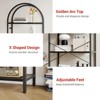 70.8" 5 Tiers Bookshelf, Arched Display Racks Tall Standing Bookshelves Metal Frame Modern Storage Rack Shelf Large Wood Book Shelf - 3 of 4