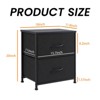 GlasFlength Nightstands Dresser Chest of Drawers, 2 Drawer Storage Corner Cabinet, Metal Frame and Wood Top, 2 Pack Black 18"*11.8"*20" - 3 of 4