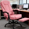 TopComfy Accent Chairs 7 Point Vibrating Massage Office Chair High Back Massaging Desk Chair Relaxing Comfort for Office, Pink, 31.1"*26.5"*47.8" - 2 of 4
