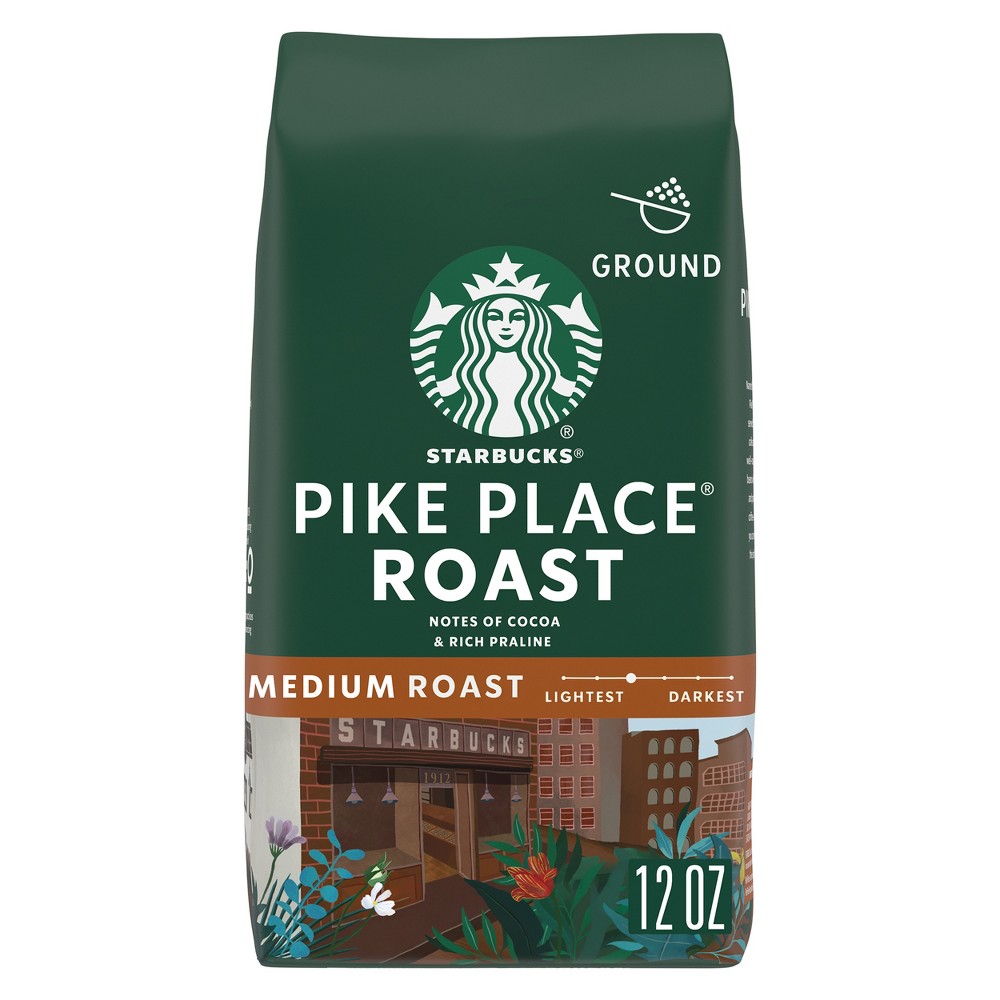 Photos - Coffee Starbucks Medium Roast Ground  — Pike Place Roast — 100 Arabica — 1 bag  (12 oz.)