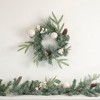 Northlight Pre-Lit LED Mixed Pine and Berries B/O Christmas Wreath - 16" - Warm White Lights - 2 of 4
