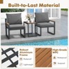 Tangkula 3 PCS Patio Furniture Set Weatherproof Outdoor Conversation Set w/ Soft Cushions - 2 of 4