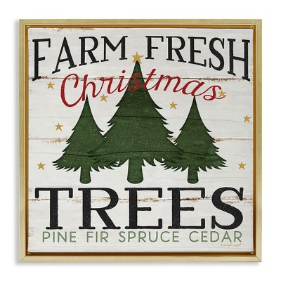 Stupell Industries Farm Fresh Christmas Trees, 18" x 18"