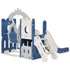 5-in-1 Kids Slide and Swing Set with Climbing Ladder, Basketball Hoop, Storage, Indoor Outdoor Play Center for Kids Gifts - 2 of 4