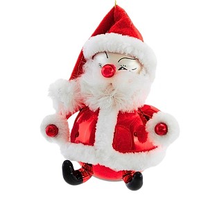 Italian Ornaments 5.25 In Sittin' Chubby Claus Hang Or Sit Christmas Tree Ornaments - 1 of 3
