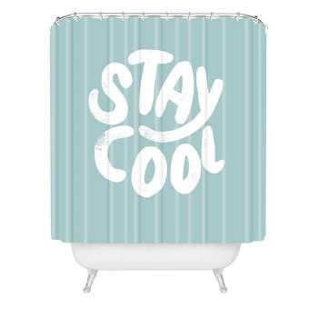Phirst Stay Cool Shower Curtain Blue - Deny Designs